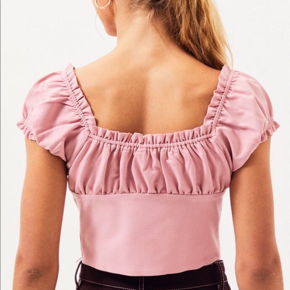 lottie moss tie front bustier top